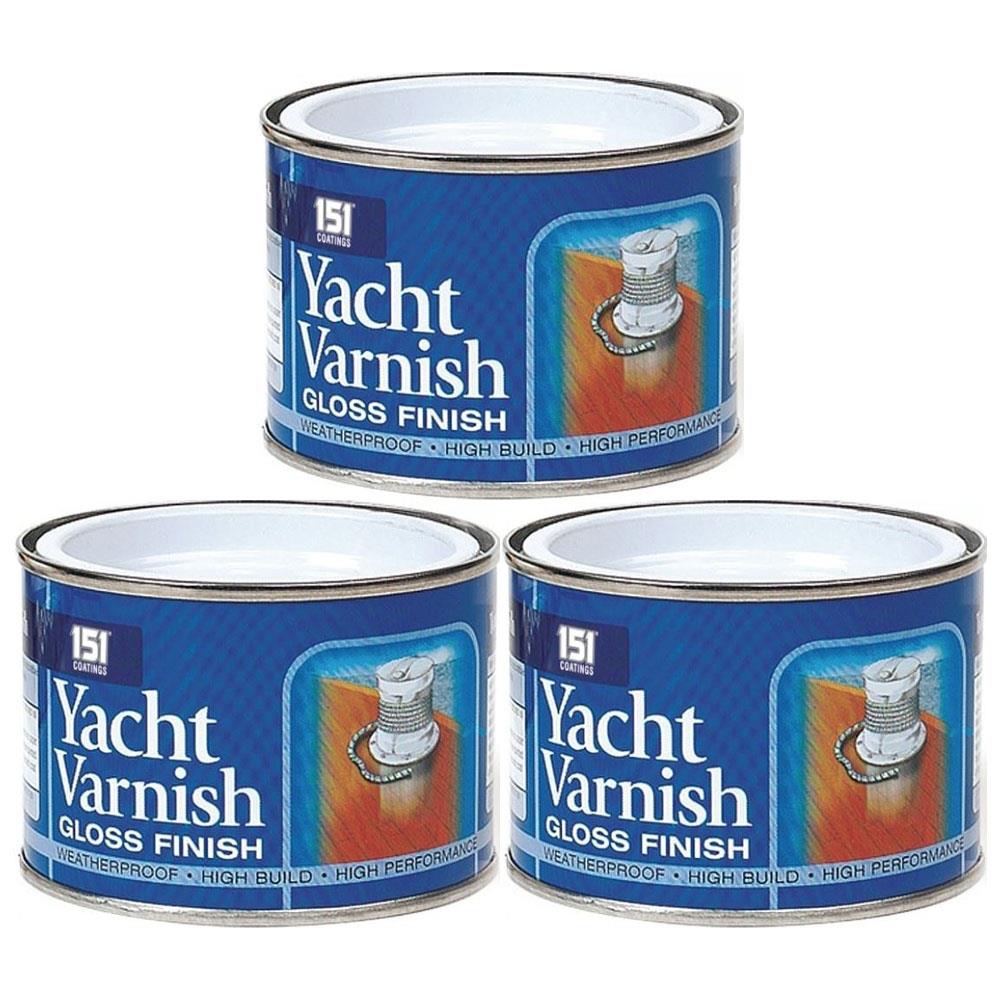 3X Yacht Varnish Gloss 180ml Tin Paint