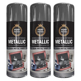 3X Paint Factory Paintgun Grey Metallic Spray Paint 400ml Spray Paint
