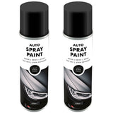 2X Overlay Matt Black Auto Professional Spray Paint 250ml