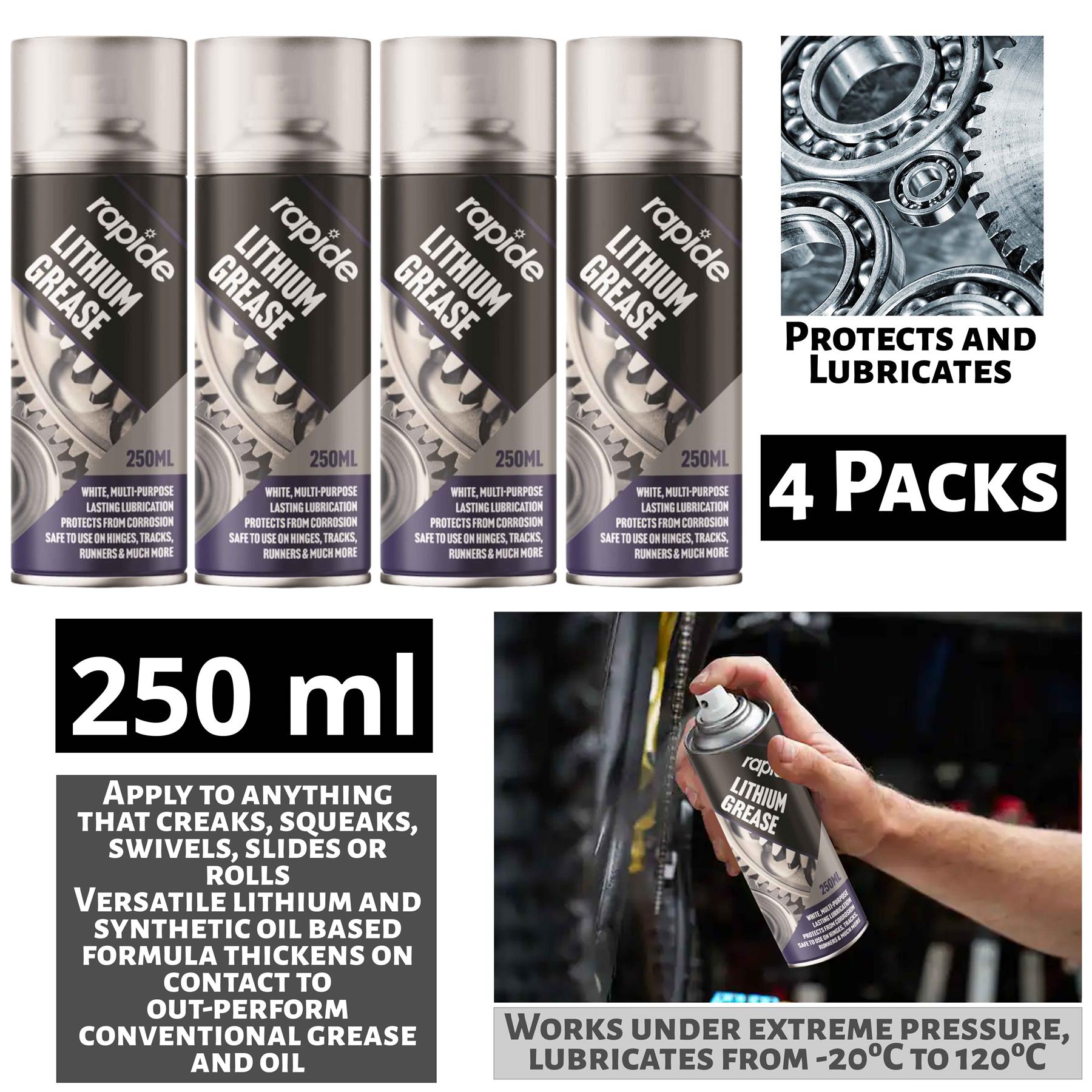 4X Rapide Lithium Grease 250ml Spray Paint