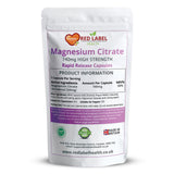 Magnesium Citrate 740mg - 60 Capsules High Strength Fatigue & PMS