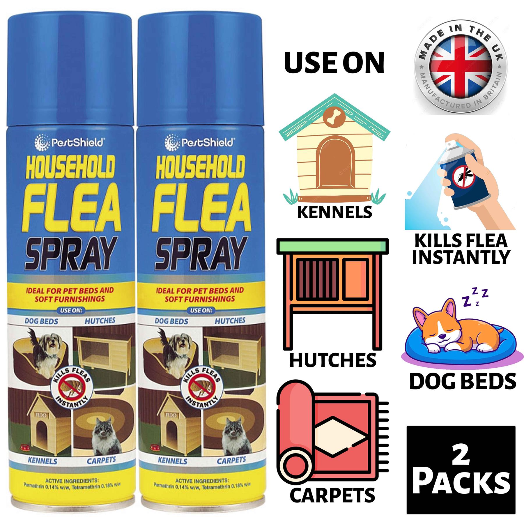 2X Household Flea Aerosol 200ml Pet supplies