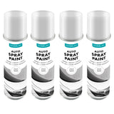 4X Overlay Gloss White Auto Professional Spray Paint 250ml