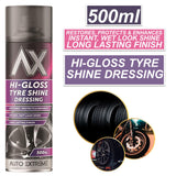 1X - Hi-Gloss Tyre Shine Spray 500ml Spray Paint