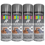 4X Paint Factory Grey Primer Spray 250ml Spray Paint