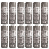 12X Paint Factory Metallic Silver Spray Paint 200ml Spray Paint