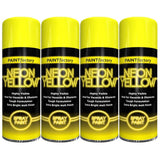 4X Paint Factory Fluorescent Neon Yellow Spray Paint 200ml Spray Paint