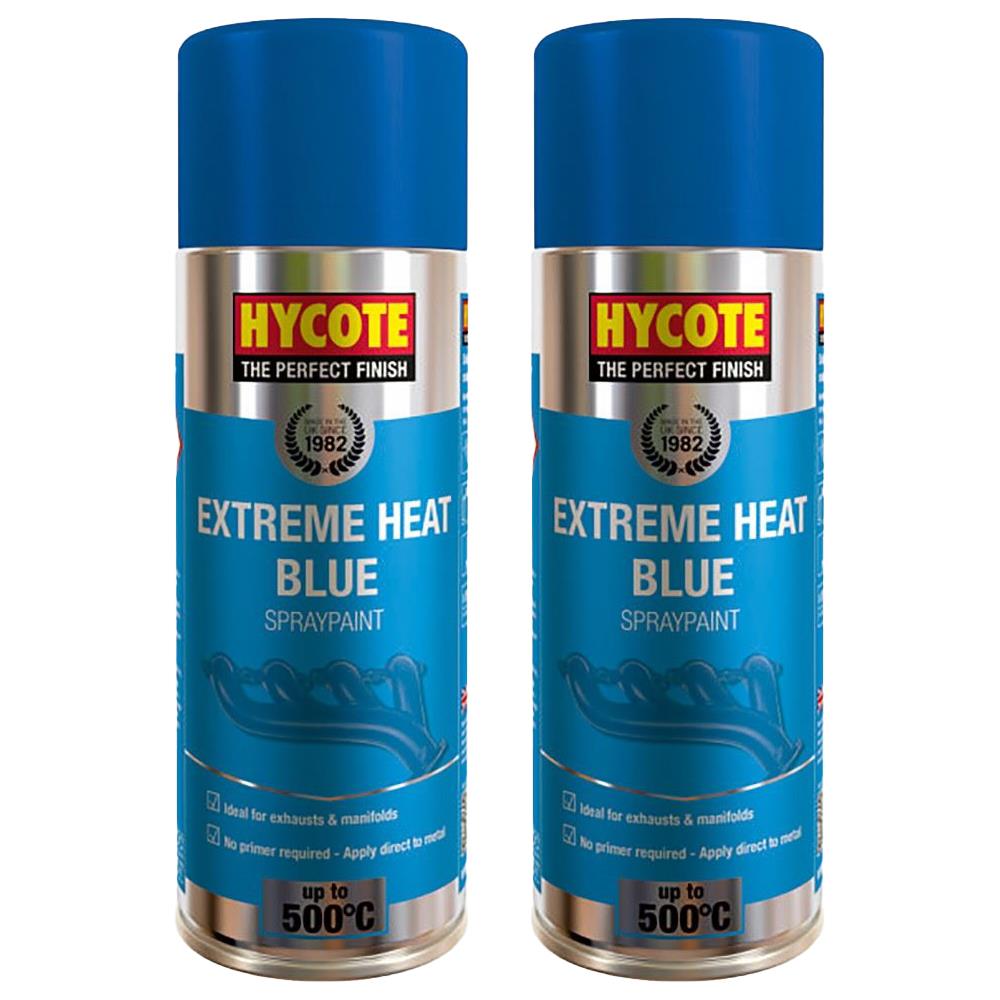 2X Hycote Extreme Heat Blue Spray Paint 400ml Spray Paint