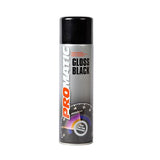 4X Promatic Gloss Black Spray Paint 500ml Spray Paint