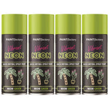 4X Paint Factory Neon Green Spray Paint 400ml