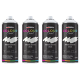 4X Snow White RAL 9010 Satin Spray Paint 400ml