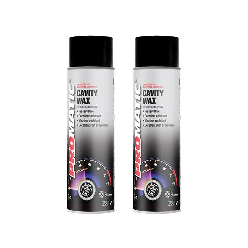 2X Promaticcavity Wax (Clear) Spray Paint 500ml Spray Paint