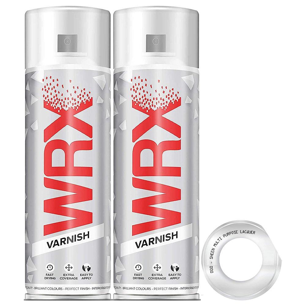 2X WRX Sheen Varnish Spray Paint 400ml Spray Paint