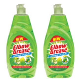 2X Elbow Grease Washing Up Liquid, Apple Fresh 600ml Power Degreaser