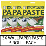 3X Wallpaper Paste 5 Roll Wallpaper Paste