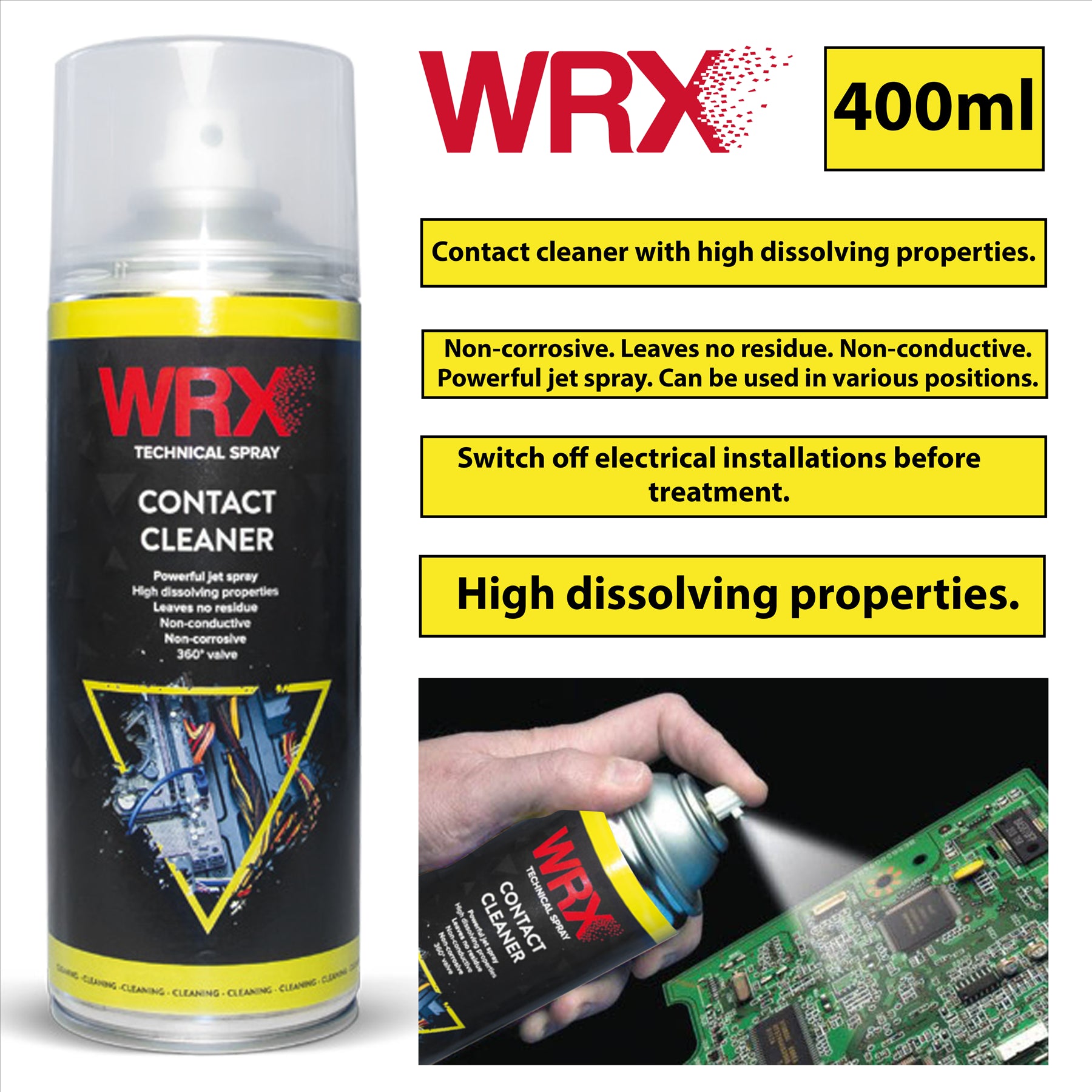 WRX Contact Cleaner 400ml Technical Spray