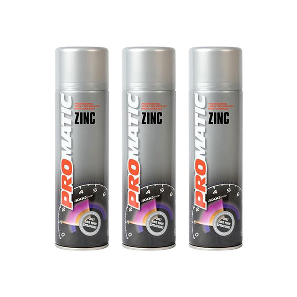 3X Promatic Zinc Rich Primer Spray 500ml Spray Paint