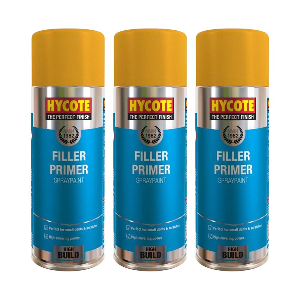 3X Hycote Filler Primer Spray 400ml Spray Paint
