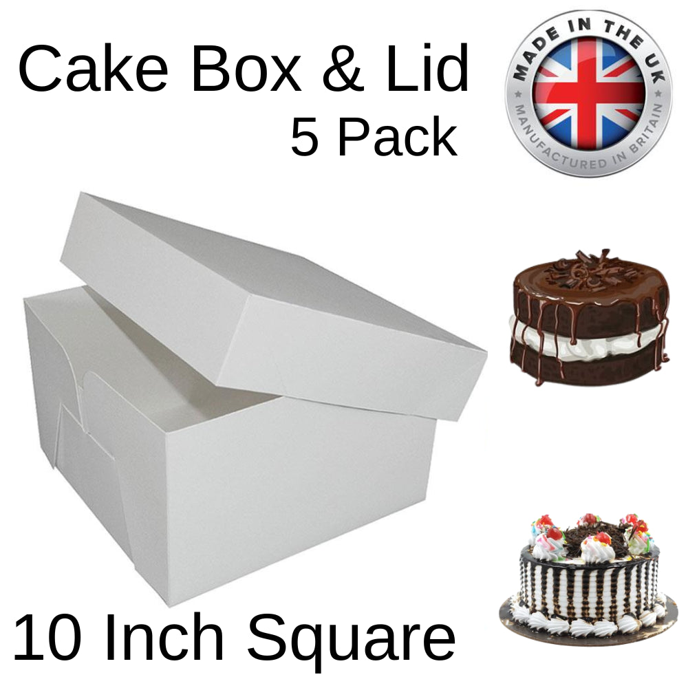 5X Cake Box 10"(10" Lid & 10" Base) Cake Box