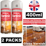 2X Paint Factory Clear Gloss Varnish Spray 400ml Spray Paint