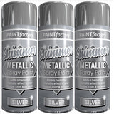 3X Paint Factory Metallic Silver Spray Paint 200ml Spray Paint