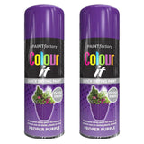 2X Paint Factory Proper Purple Gloss Spray Paint 250ml Spray Paint