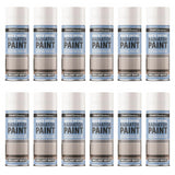 Multiple bottles of Paint Factory quick drying radiator paint in brilliant white.