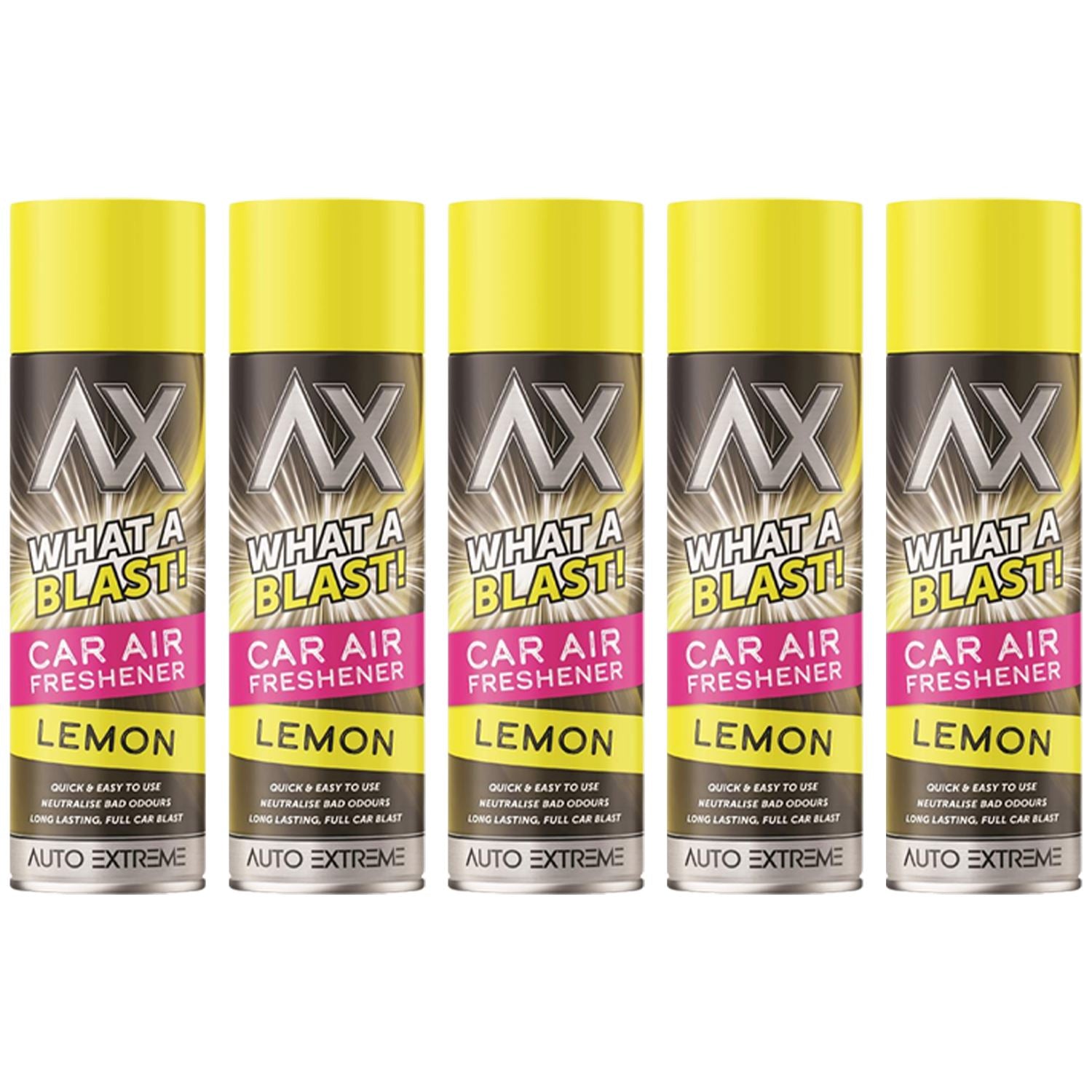 5X - What A Blast! Lemon Car Air Freshener Spray 500ml Car Air Freshener