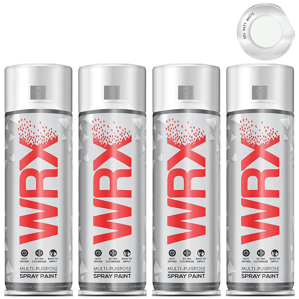 4X WRX Matt White Spray Paint 400ml Spray Paint
