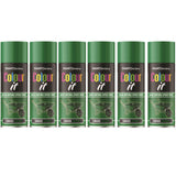 6X Paint Factory Grass Green Gloss Spray Paint 400ml.