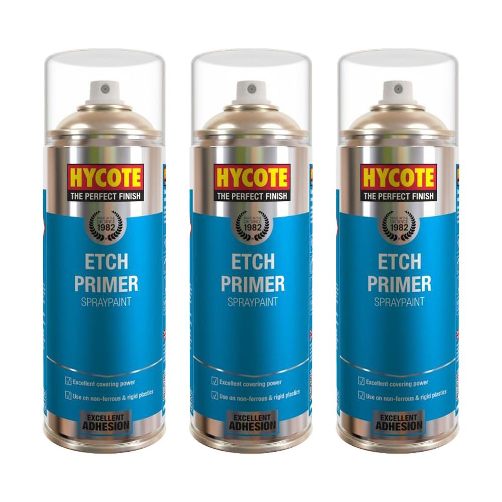 3X Hycote Etch Primer Spray 400ml Spray Paint