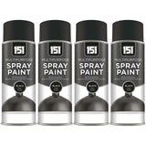 4X 151 Black Satin Spray Paint 400ml Spray Paint