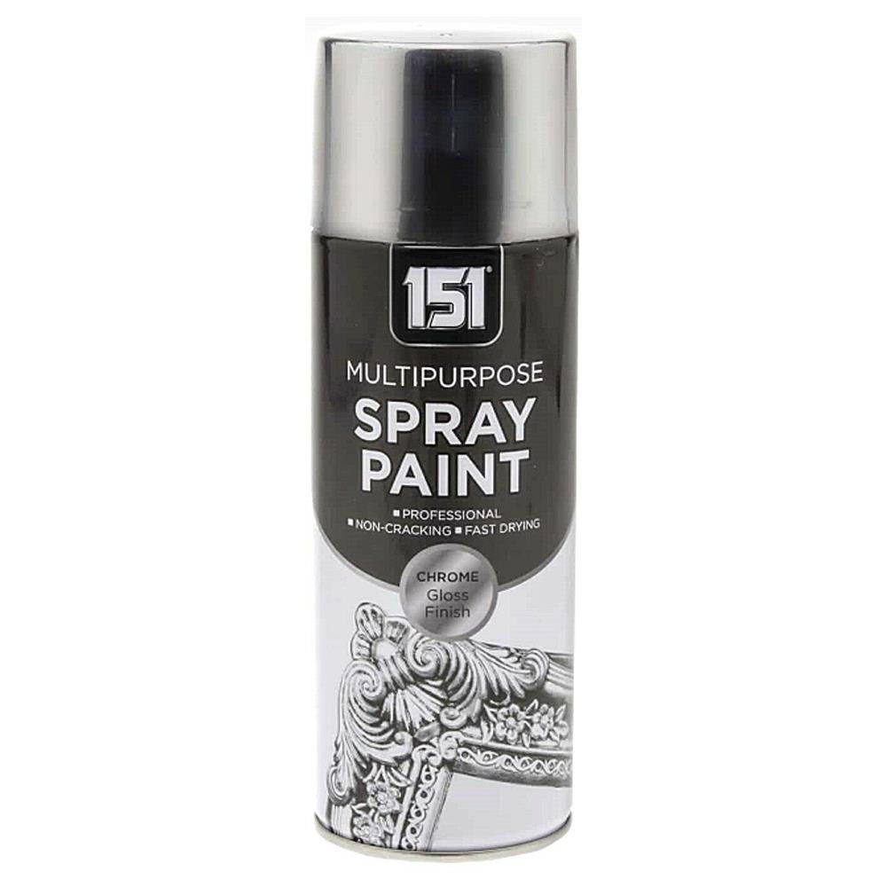 151 chrome gloss spray paint 400ml for professional and fast drying applications