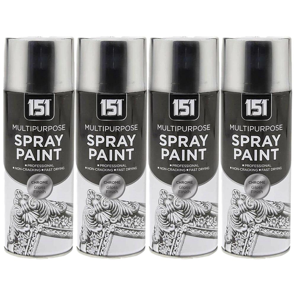 4X 151 Auto Chrome Spray Paint 400ml Spray Paint