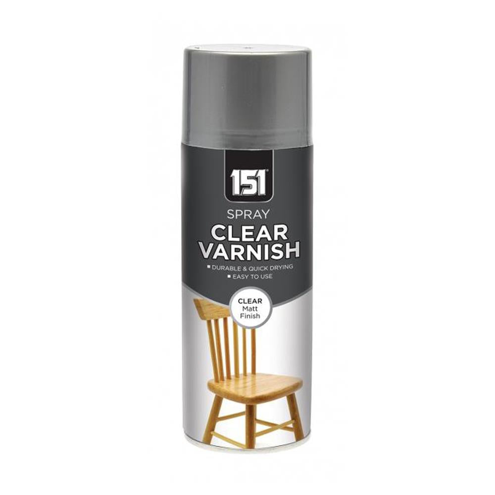 151 clear matt varnish spray for a durable, quick-drying finish on wooden surfaces