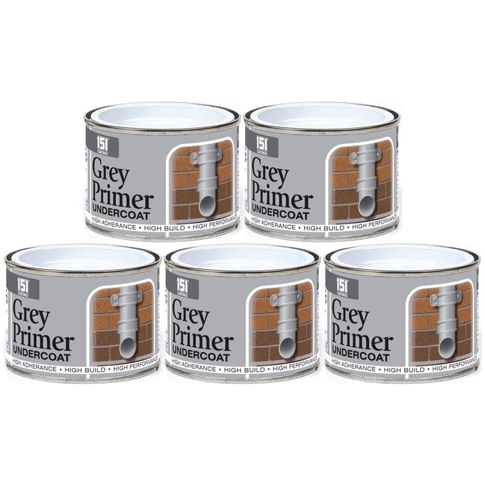 5X Grey Primer Paint Tin 180ml Tin Paint