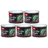 5X Nonslip Black Matt Paint Tin 180ml Tin Paint