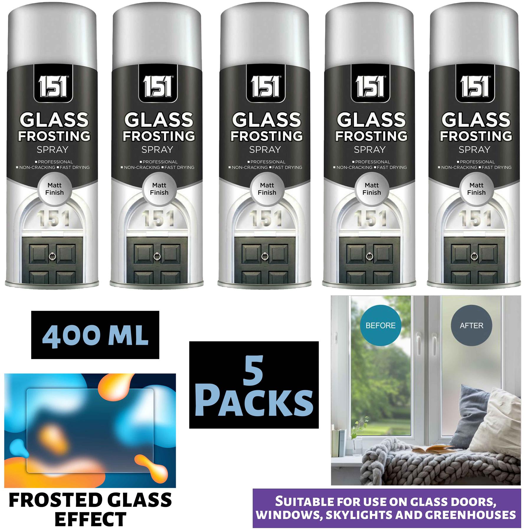 5X 151 Glass Frosting Spray 400ml Spray Paint