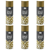 6X 151 Gold Metallic Spray Paint 400ml Spray Paint