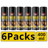 6X 151 Matt Black High Temp 650�C 400ml Spray Paint