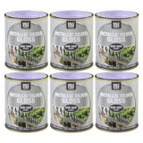 6X Metallic Silver Gloss Non-Drip Paint 300ml Tin Paint