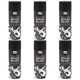 6X 151 Black Gloss Spray Paint 400ml Spray Paint