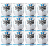 12X Radiator Enamel White Gloss Paint 300ml Tin Paint