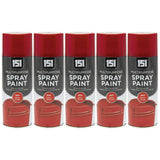 5X 151 Red Gloss Spray Paint 400ml Spray Paint