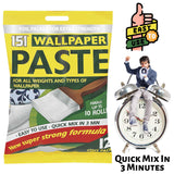 151 Wallpaper Paste for 10 rolls, easy to use with a quick mix in 3 minutes for all types of wallpaper