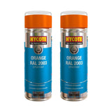 2X Hycote Orange Spray Paint 400ml Spray Paint