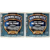 2X Hammerite Hammered Silver Paint 250ml Tin Paint