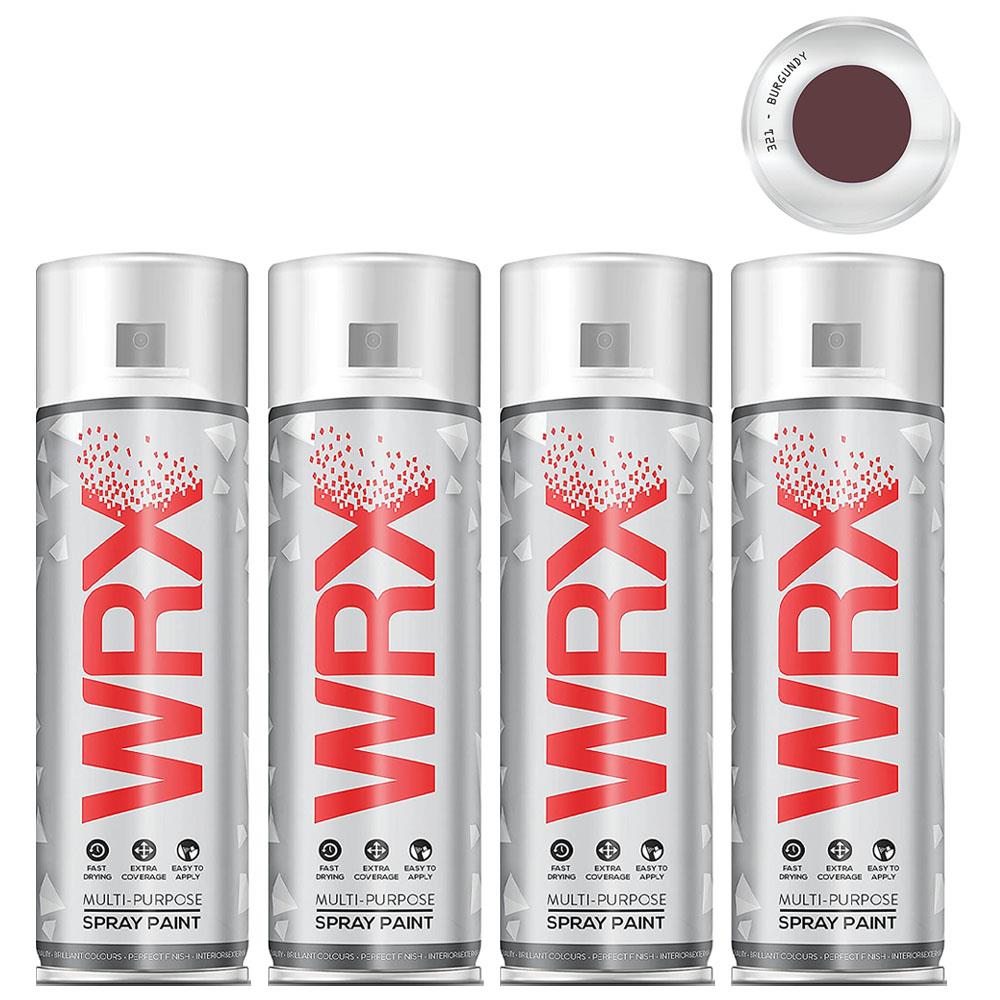 4X WRX Flat Burgundy Spray Paint 400ml Spray Paint