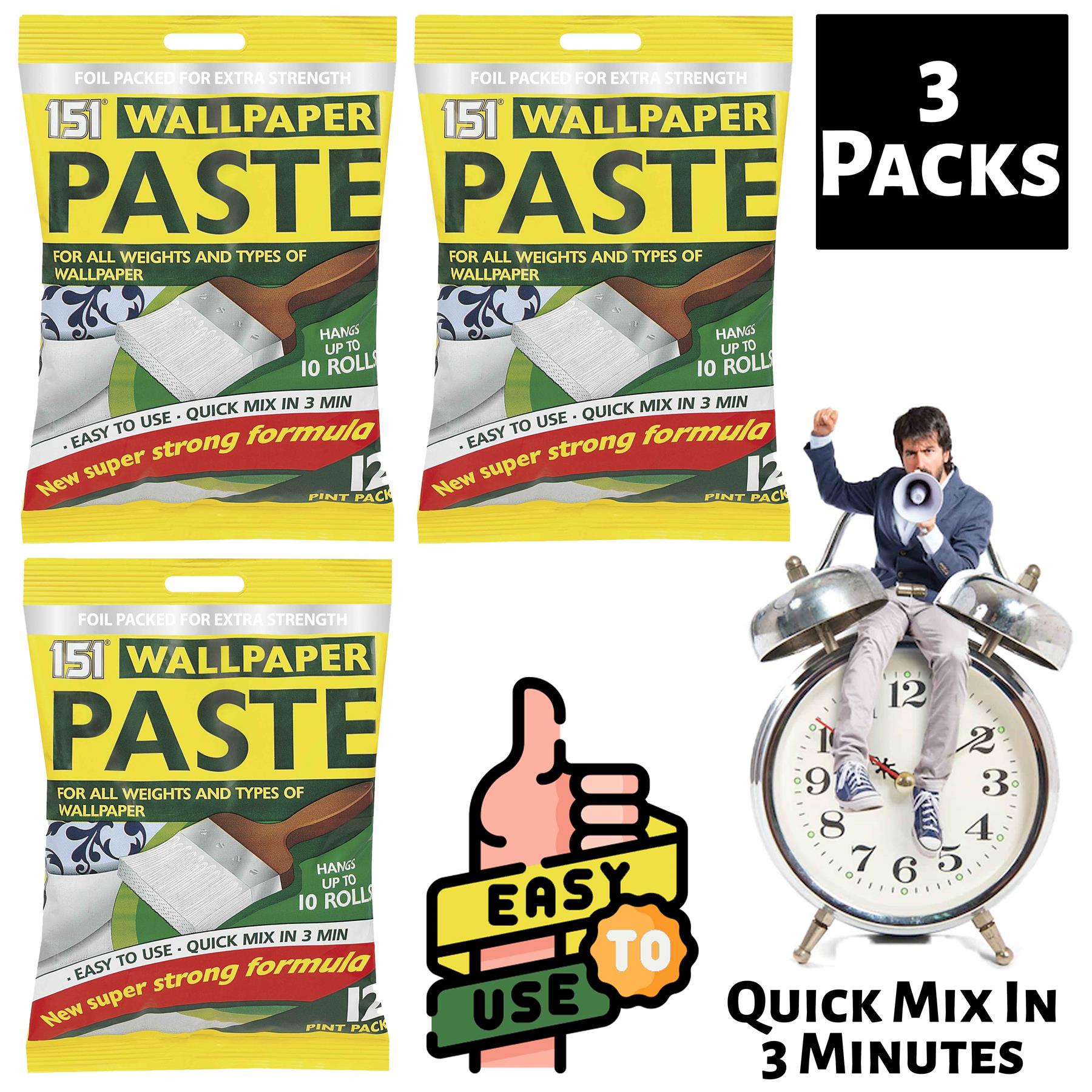 3X Wallpaper Paste 10 Roll Wallpaper Paste