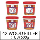 4X Wood Filler Ready Mixed Tub 600G Wood Filler
